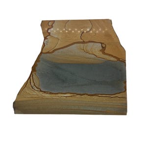 Picture Jasper, paesaggio, lastra, cabb grezzo, lapidario, #R-6473