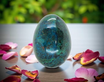Chrysocolla, 3.5", egg, display specimen, #R-6754