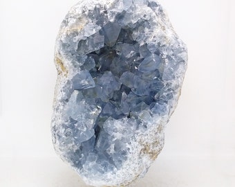 Celestite, 8.75 lbs, cluster, display, specimen, mineral, rock, blue, #R-3715