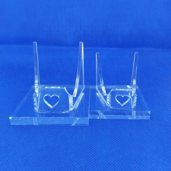 Heart stand, acrylic, display stand, 3 sizes small medium or large, gemstone specimens