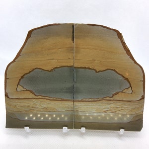 Immagine Diaspro, paesaggio, lastra, set, cabbing grezzo, lapidario, pietra preziosa, campione, minerale, marrone, blu, #R-5829