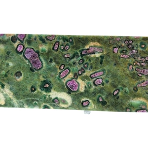 Robijn in fuchsiet, India, kyaniet, plaat, ruwbouw, #R-6599