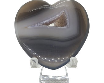 瑪瑙　ドゥルージー　置物 瑪瑙、ドゥルージー、ハート、研磨済み、展示用、標本、#R-3963 - Etsy