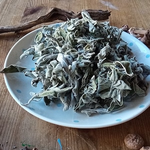 Salie, Salvia Officinalis, gedroogde bladeren.
