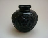 Pierre D 39 Avesn Black Amethyst Art Deco Cabinet Lalique Glass Vase