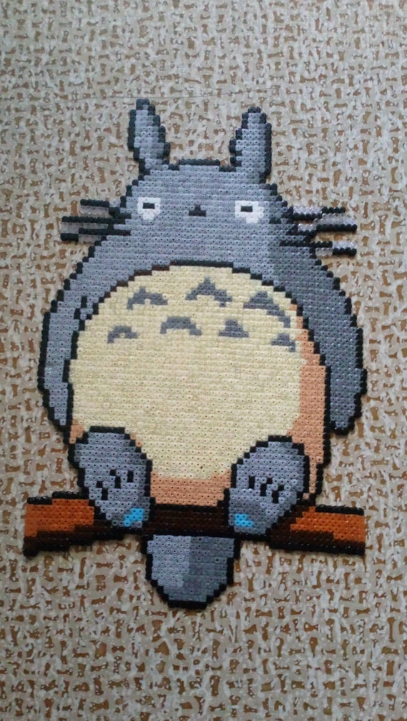 pixel art de totoro etsy pixel art de totoro