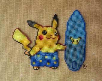 Pikachu Surfer Pixel Art