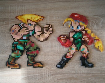 Cammy and Guile perler beads