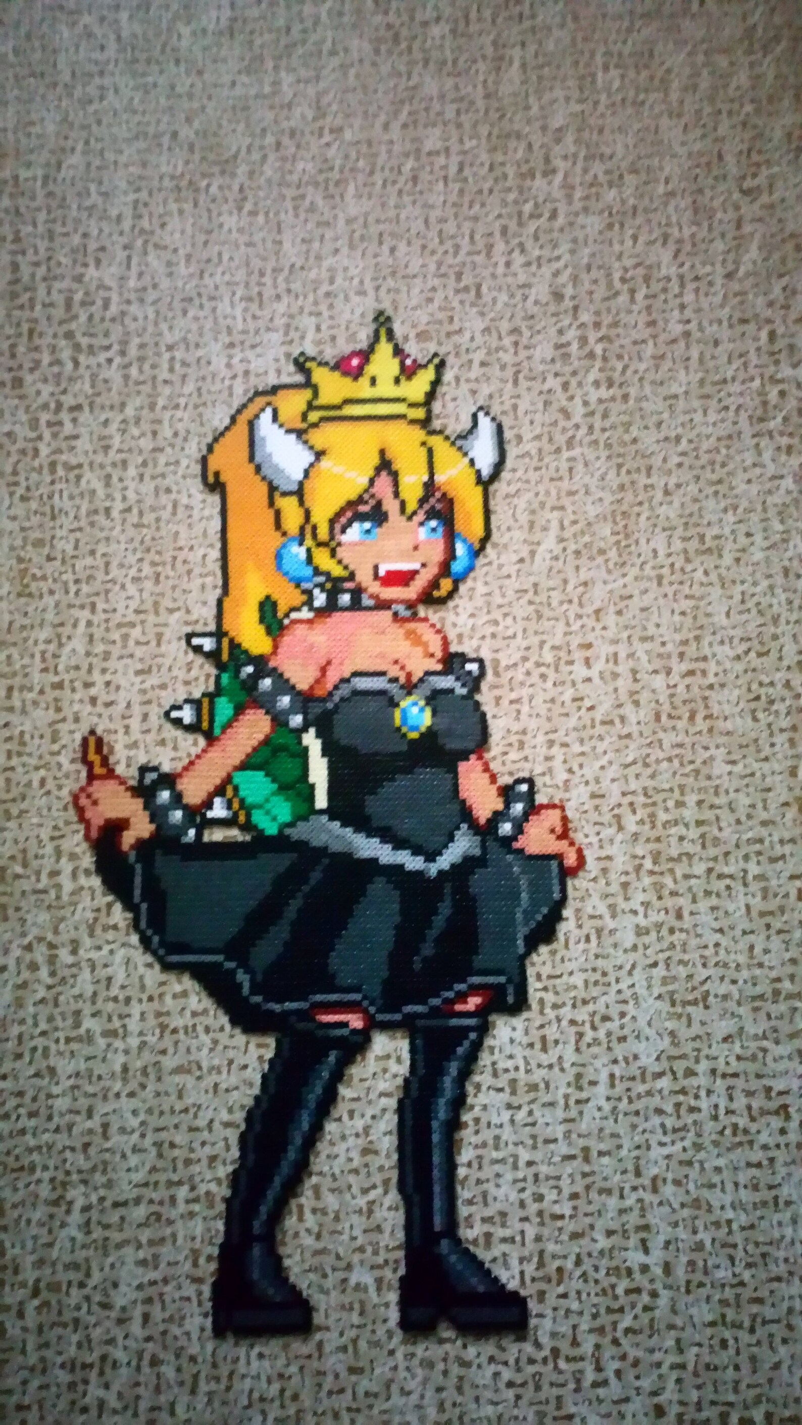 Bowsette Pixel Art | Etsy