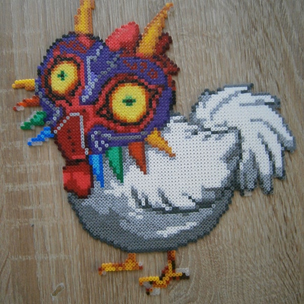 Masked Chicken wall decoration hama beads