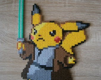 Pikachu Jedi Perler Beads
