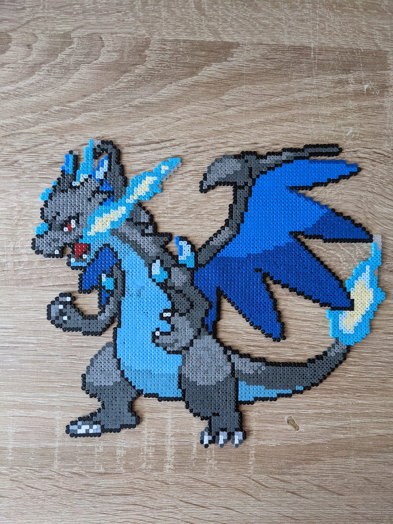 Riolu Lucario Mega Lucario Pokemon Perler Bead Fuse -  in 2023