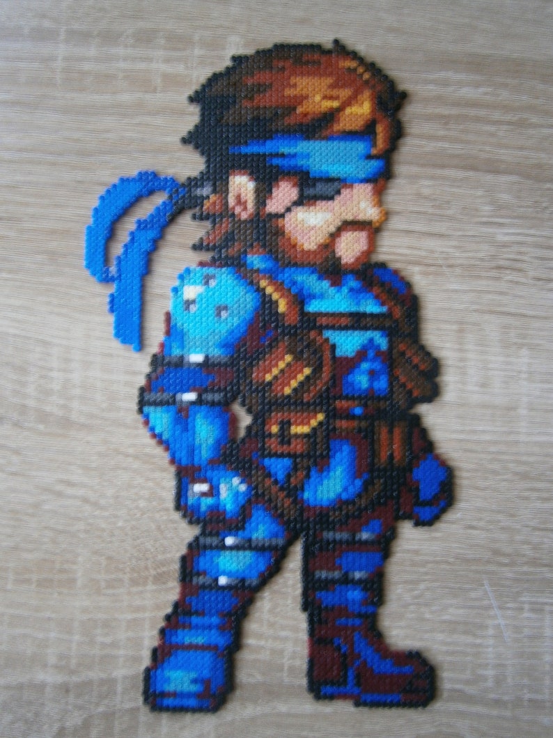 Big Boss and Solid Snake Perler Art image 2