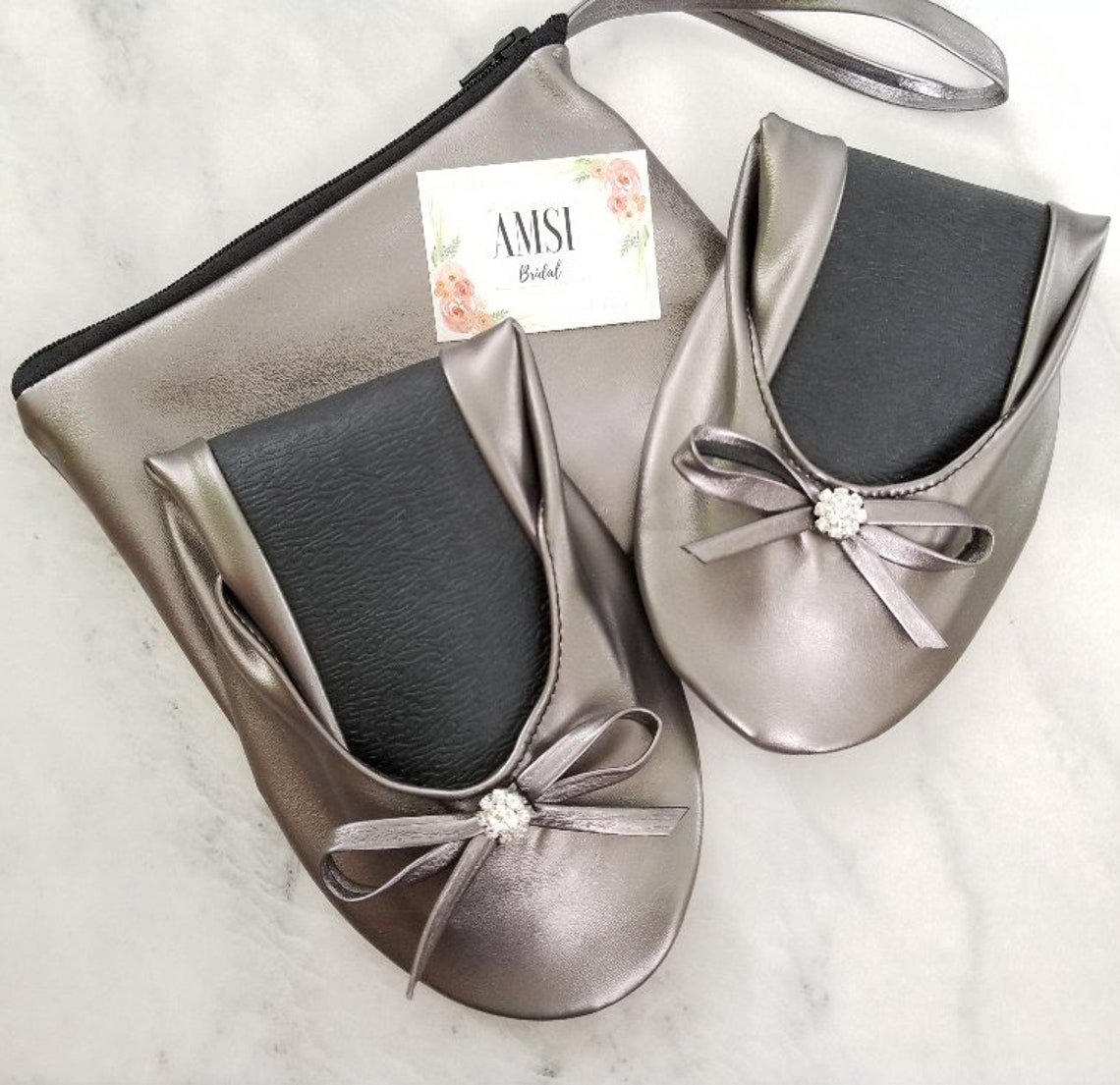 flat bridal slippers