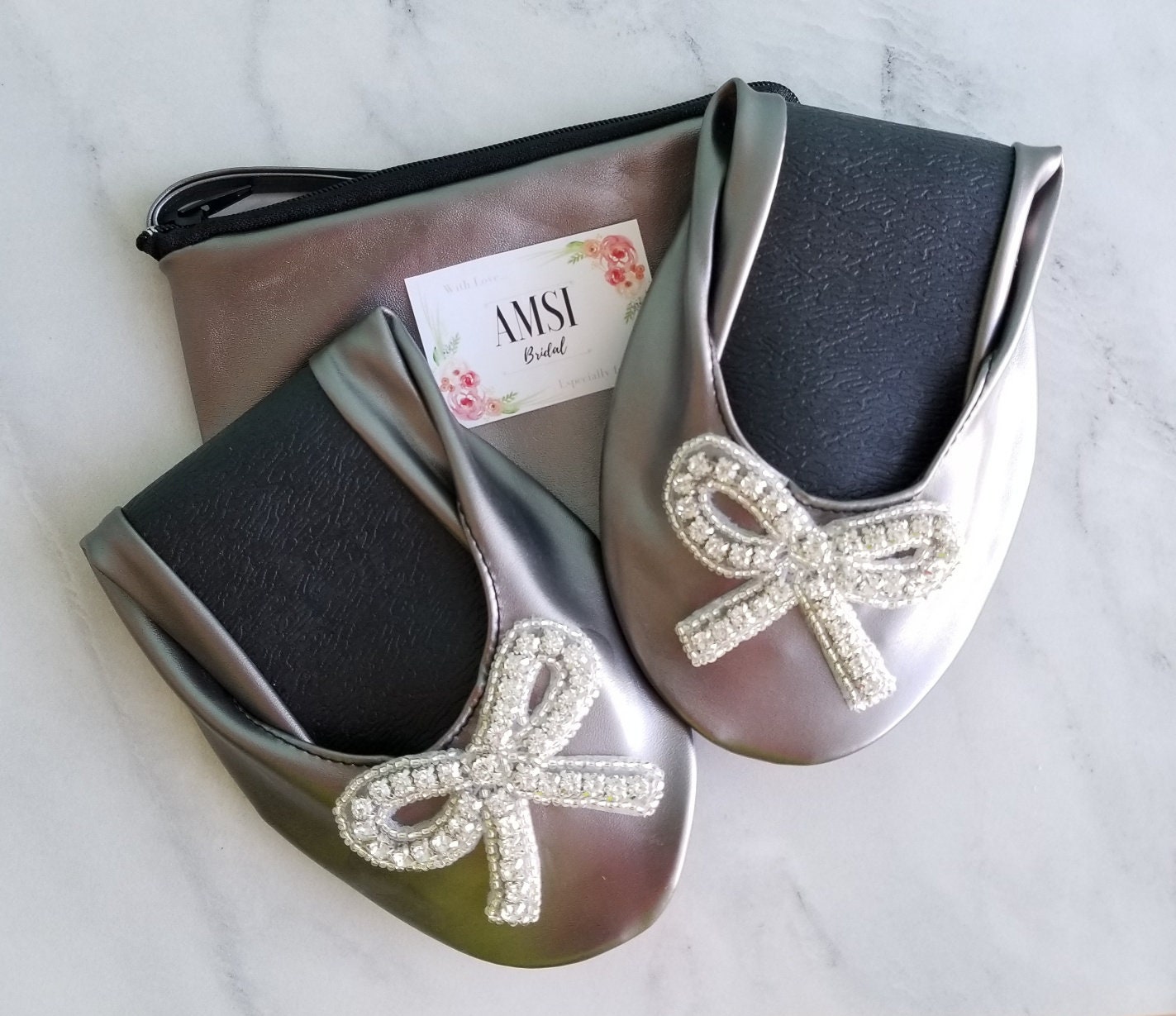 flat bridal slippers