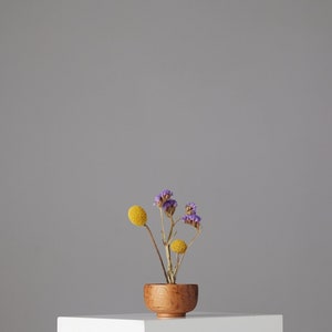 Small Surcle Vase: Hand-Turned Bud Vase, Dried Flower Option, Reclaimed Wood