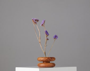 River Rock Vase | Bud Vase | Wood Vase | Turned Wood | Reclaimed Wood | Camphor | Walnut