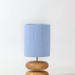Woven Drum Lampshade: Recycled Cotton, Handstrung Shade - 8x10" image 7