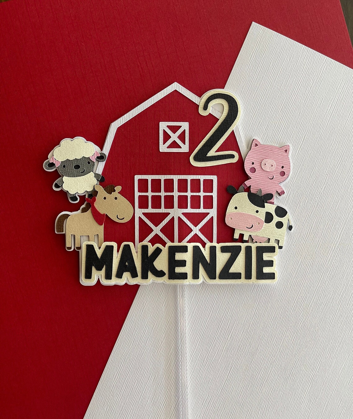 Farm Animals Cake Topper - Etsy