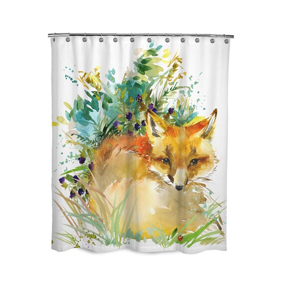 Red Pineapple Waterproof Bathroom Polyester Shower Curtain Liner Water Resistant