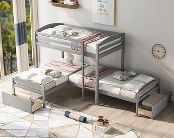 L Shaped Bunk Beds, L Shaped Twin Bunk Beds