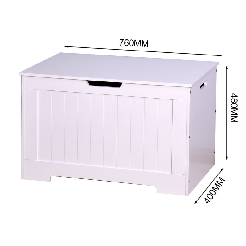 White Lift Top Entryway Storage Chest/bench With 2 Safety Etsy