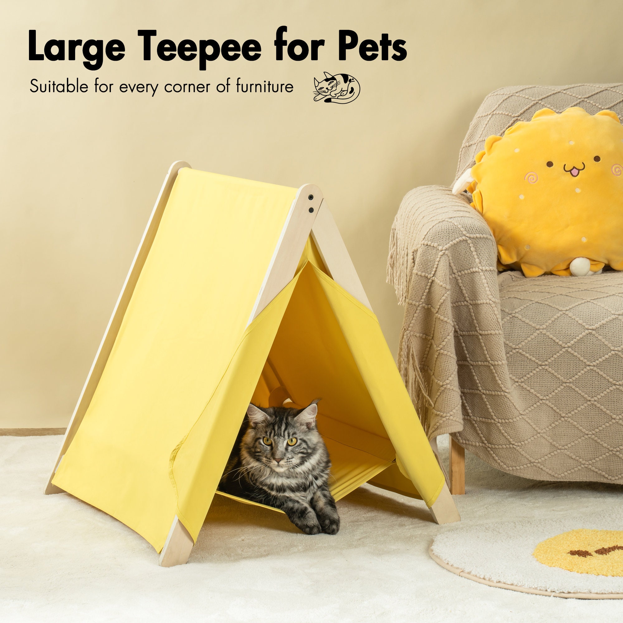 Botitu Portable Soft Pet Carriers for Cats Tent Bed with Camouflage Style Foldable Outdoor Cat Cages Cat Tent 