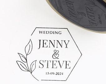 Custom Wedding Invitation Stamp: Personalized Mr. & Mrs. Monogram