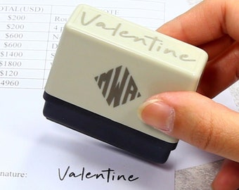 Custom Signature Stamp: Personalized Name, Library, Clothing Label