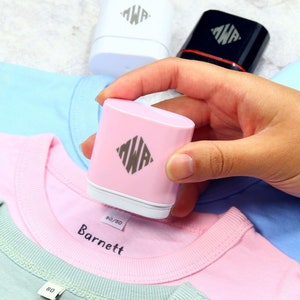 Timbro personalizzato con nome per abbigliamento, uniformi scolastiche, magliette, tessuti, timbro autoinchiostrante con nome personalizzato per vestiti