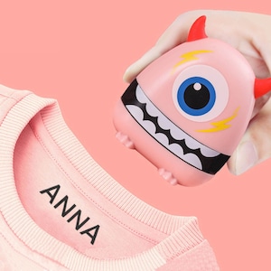 Sello con nombre personalizado, sello con etiqueta para ropa, sello con etiqueta para ropa escolar, sello personalizado para niños, sello de tela, sello con nombre