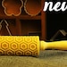 Honeycomb Embossing Rolling Pin, Wood Embossed Roller Stamp, Cookie Making, Kids, Housewarming, biscuit - EWRP354