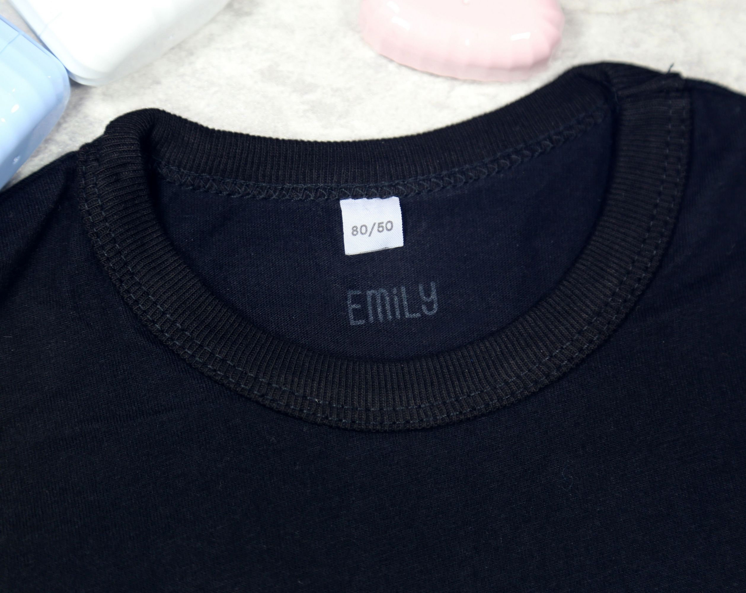 Custom White Ink Name Stamp for Dark Cotton Clothes Clothing Etsy