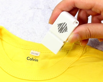 Personalisierte Kinder Kleidung Stempel: Selbstfärbendes Stoffetikett