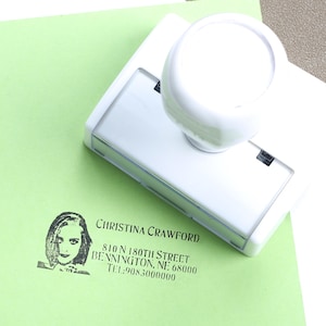 Adresstempel, portretstempel Personalzied, stempel verzendadres, stempel aangepaste retouradres, kledingstempel, stempel aangepast logo