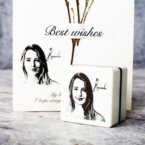 Aangepaste gezichtsstempel leraar, gepersonaliseerde stempel leraar, aangepaste stempel van foto, handtekeningstempel, gepersonaliseerde fotostempel, gezichtsstempel aangepast
