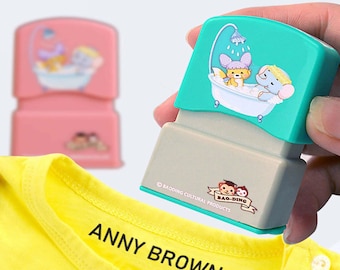 Custom Name Stamp for Clothing: Personalized Kids Fabric Labels