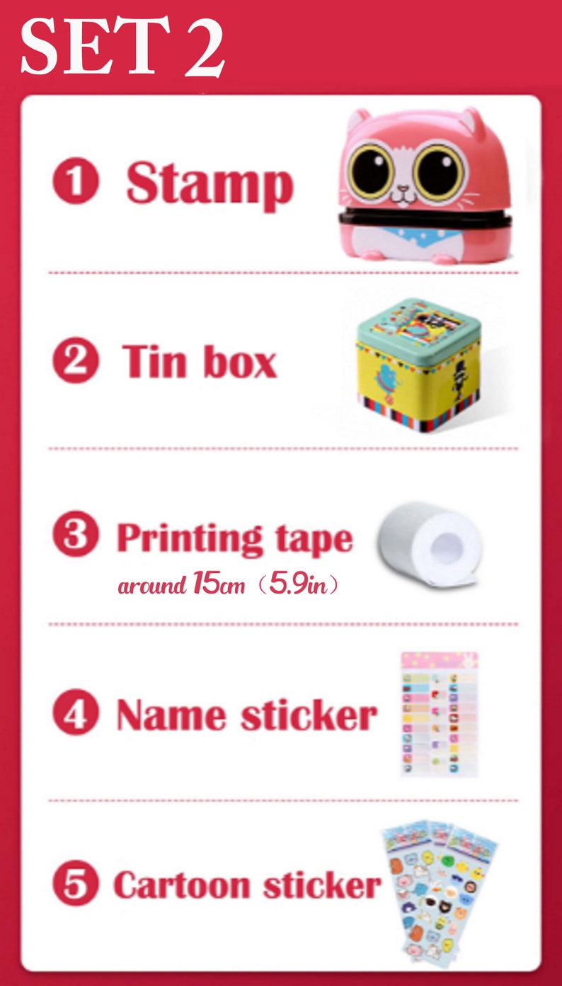 Clothing Label Stamp, Customized Name Stamp, School Label Clothing Stamp, Stamp for Kids, Fabric Stamp, Logo Stamp, Name Stamp SET 2
