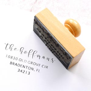 Timbro indirizzo personalizzato, timbro indirizzo di spedizione in legno, timbro indirizzo di ritorno, timbro logo aziendale, timbro in gomma