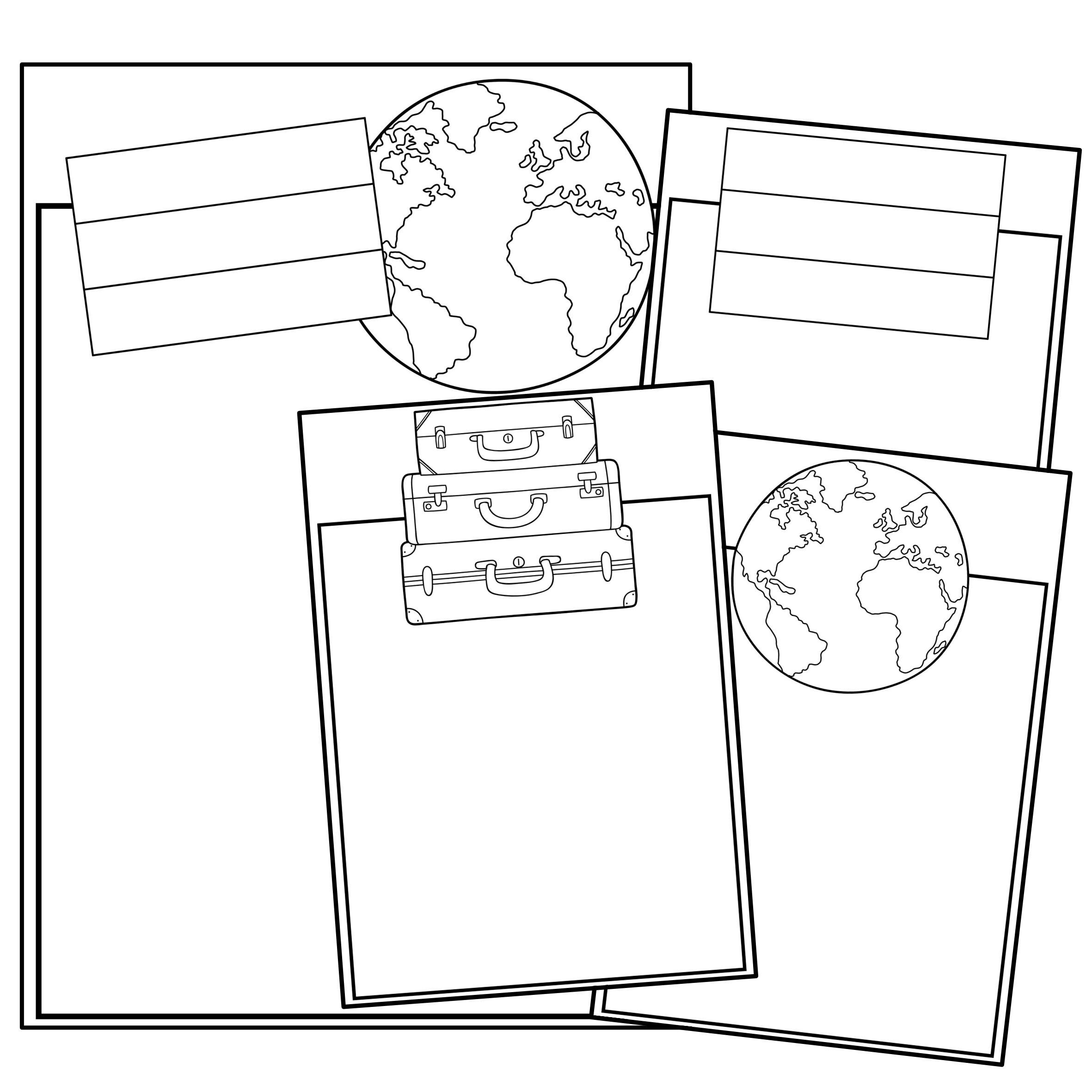 Germany Activities- Printable Bookmarks to Color, Postcards and Writing ...