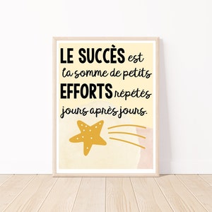 Set von 15 Französischen Klassenzimmer Postern, Homeschool Printables, Schule Wandkunst, Lernposter, Motivationsposter Boho Thema en francais
