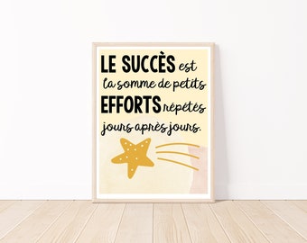 Set of 15 French Classroom Posters, Homeschool Printables, School Wall Art, Educational Poster, Motivational Poster Boho Theme en francais