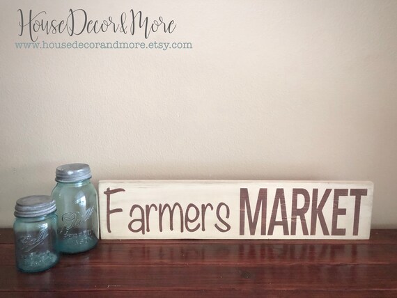 Farmers Market Sign Rustic Kitchen Sign Primitive Kitchen Etsy