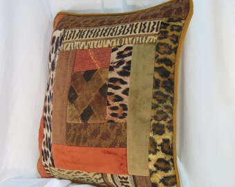 "Abidjan" patchwork pillow cover