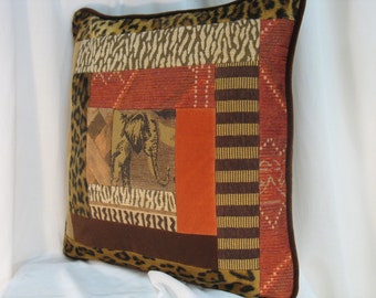 "Abidjan" patchwork pillow cover