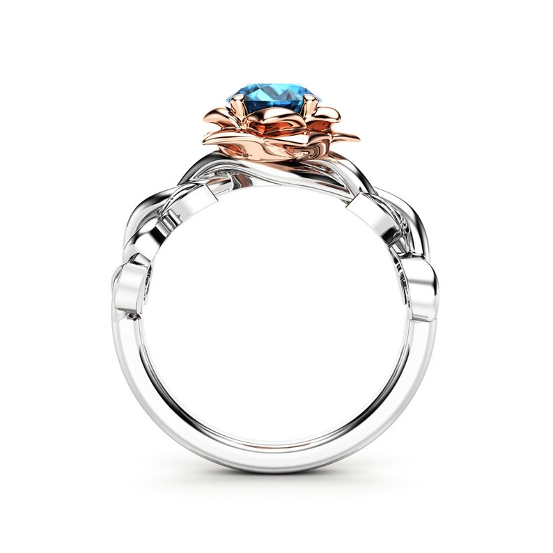 Unique Blue Diamond Engagement Ring Etsy