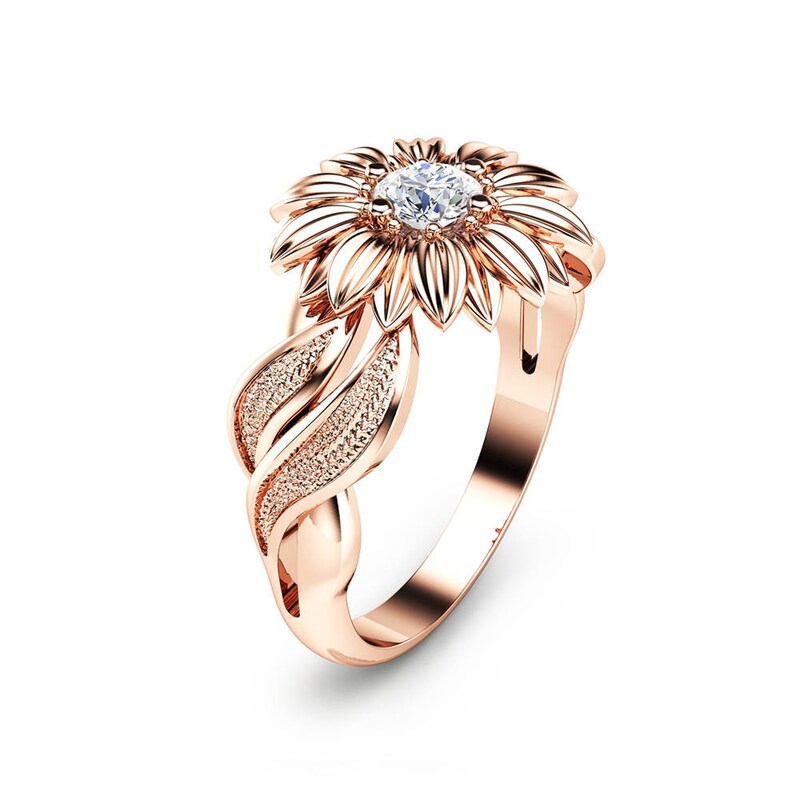 Sunflower Ring - Etsy