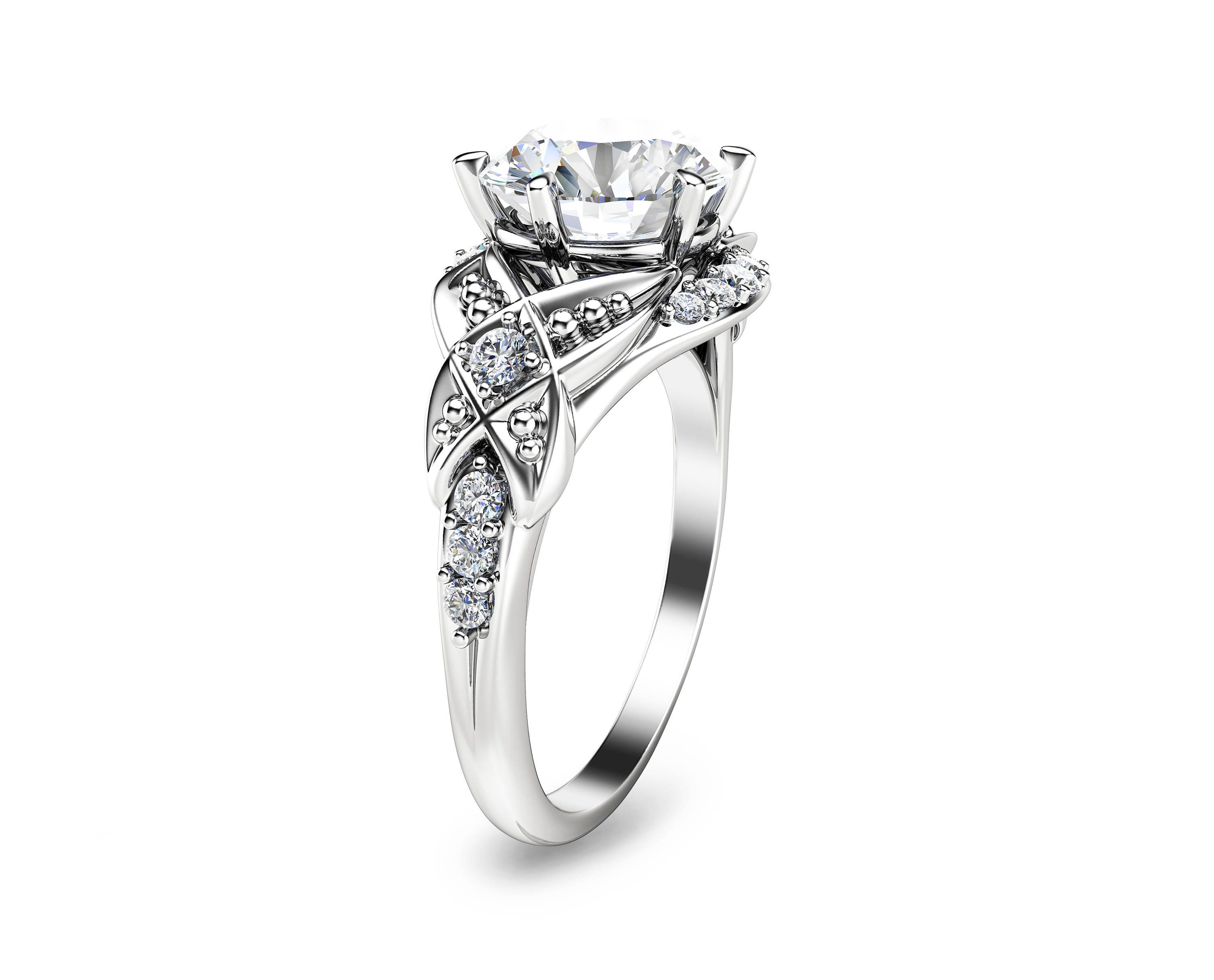 moissanite vintage engagement rings