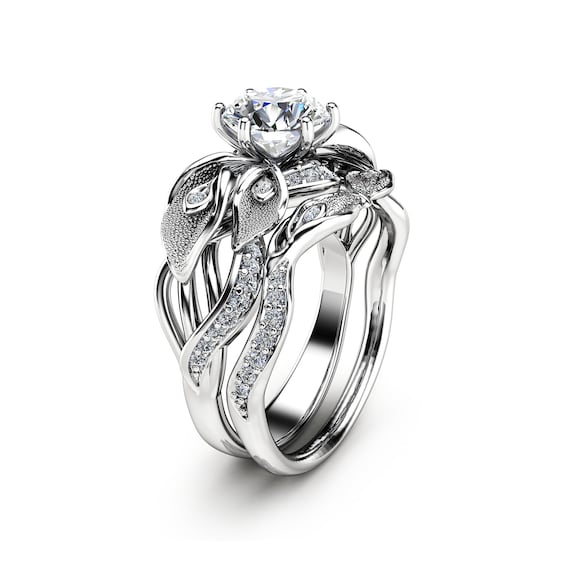 Platinum Calla Lily Diamond Cluster Ring – Boylerpf