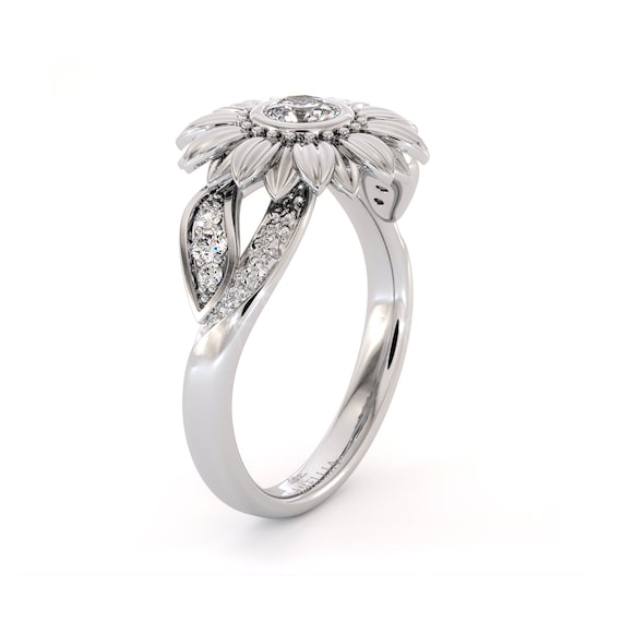 Black Diamonds Wedding Band 14K Two Tone Gold Wedding Band Unique Art  Nouveau Mens Wedding Ring - Camellia Jewelry